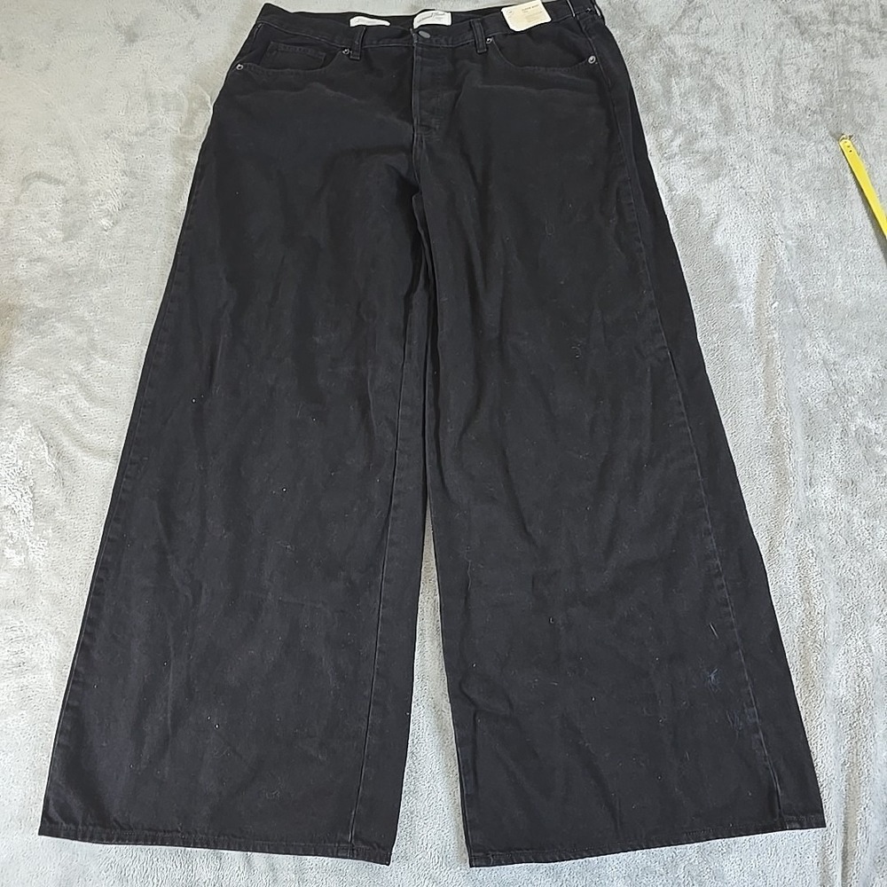 Universal Threads‎  Jeans Womens 16R Black High-Rise Sailor Wide Leg Casual